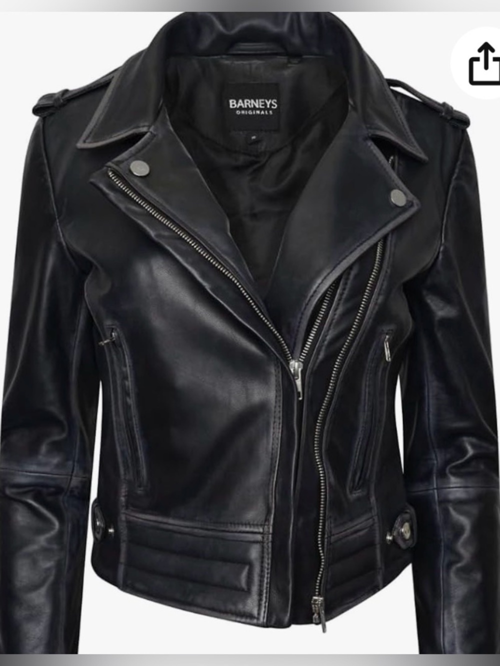 NWOT BARNEYS Originals BEPPE Women's Washed Real Lether